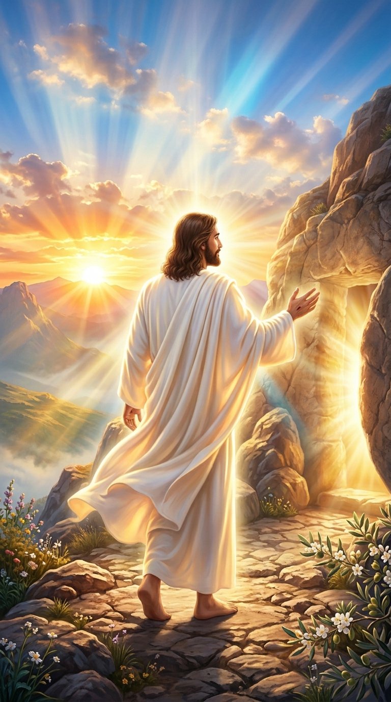 Resurrected Jesus Empty Tomb Sun… 202606081125 (1)